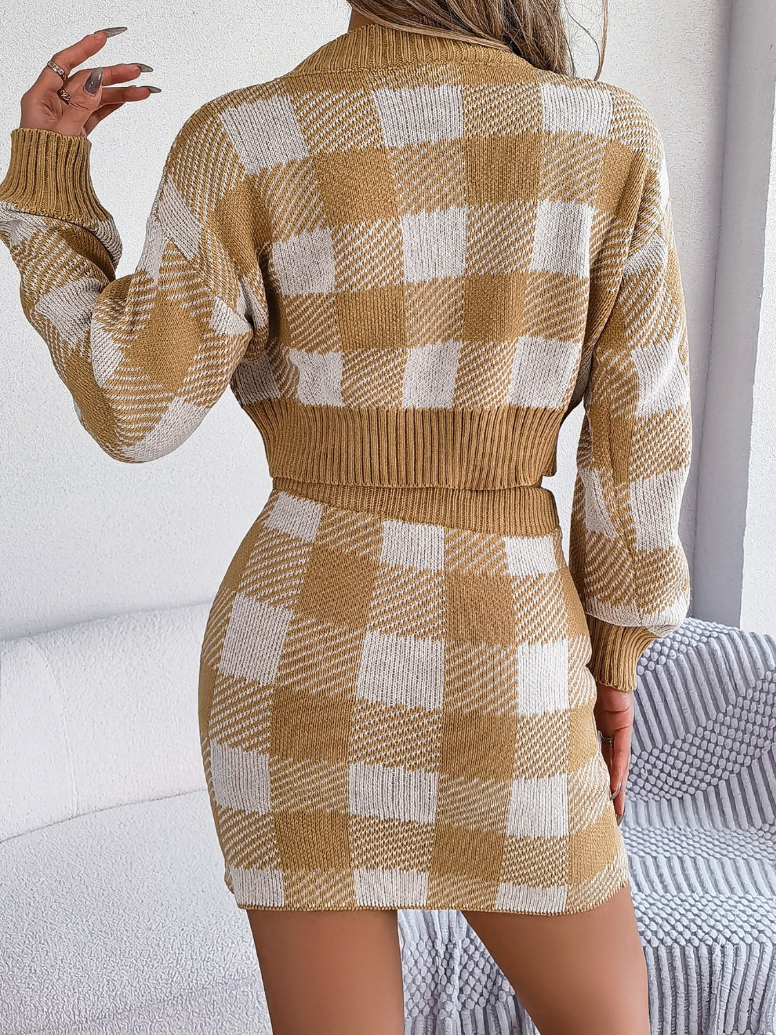 Checker Babe Sweater Set